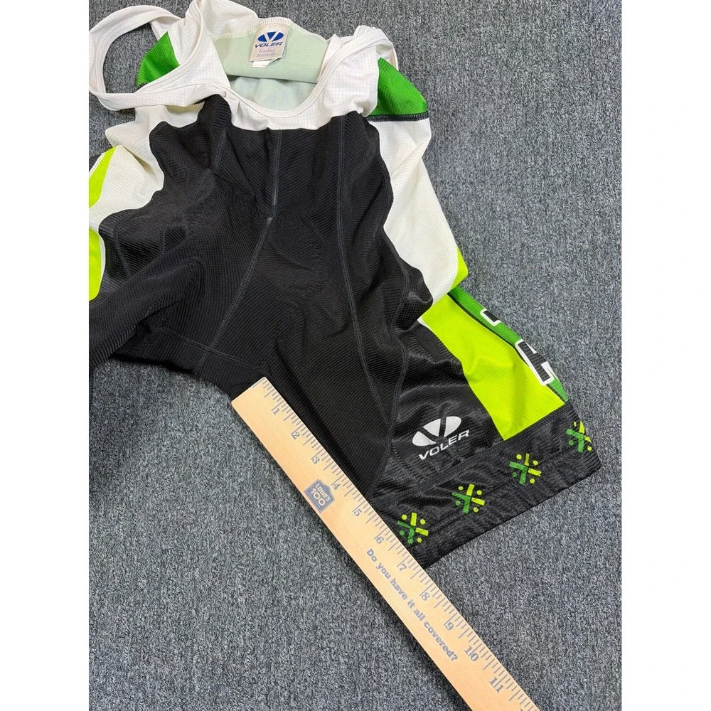 Voler Torino Mens Cycling Bib Shorts Medium Black Green  Made in USA
